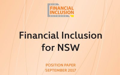 Financial Incusion For NSW Position Paper published.