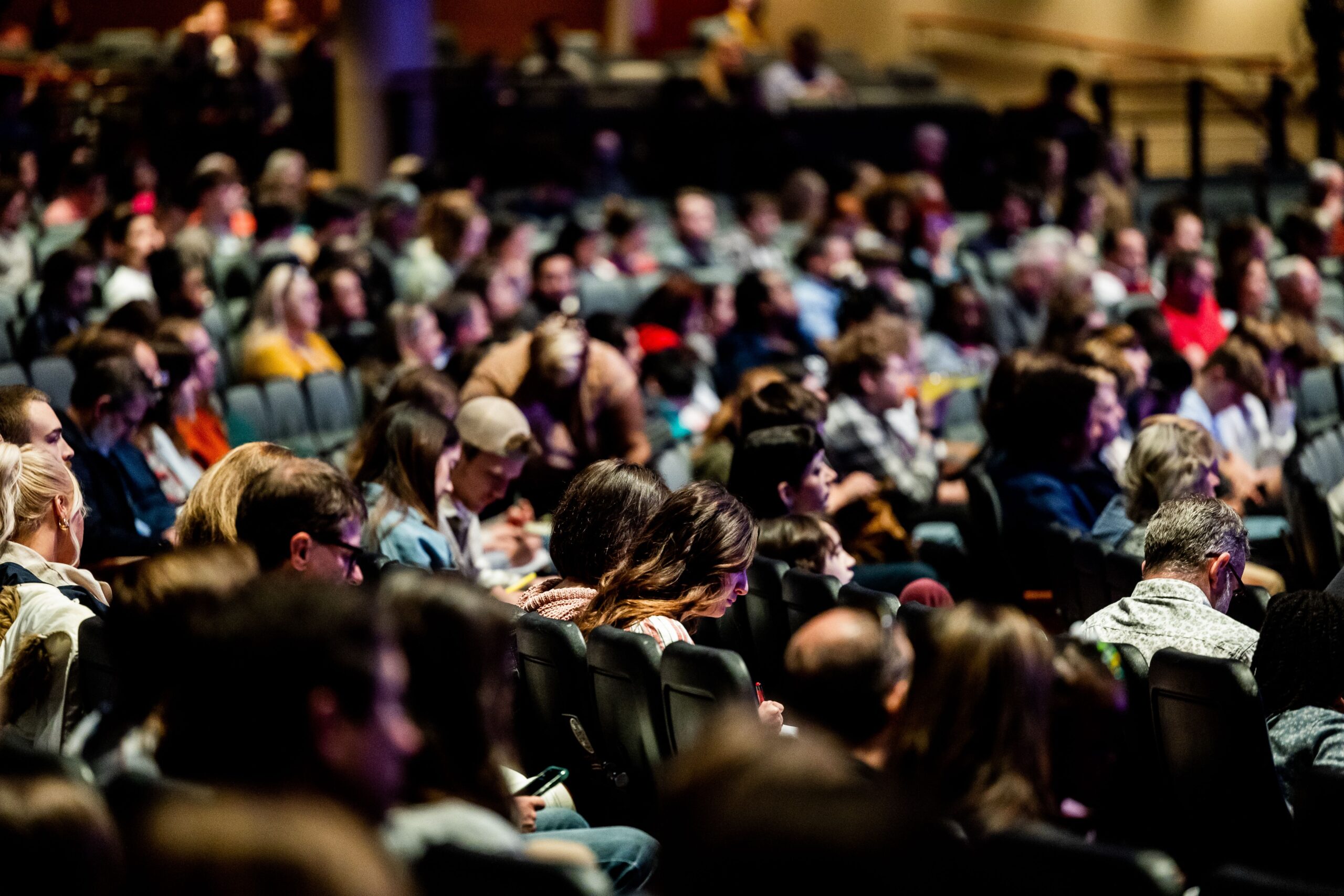 Audience gathered for a conference presentation
